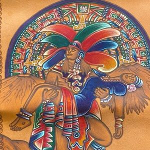 Mexican Mythical Art Leather Handpainted